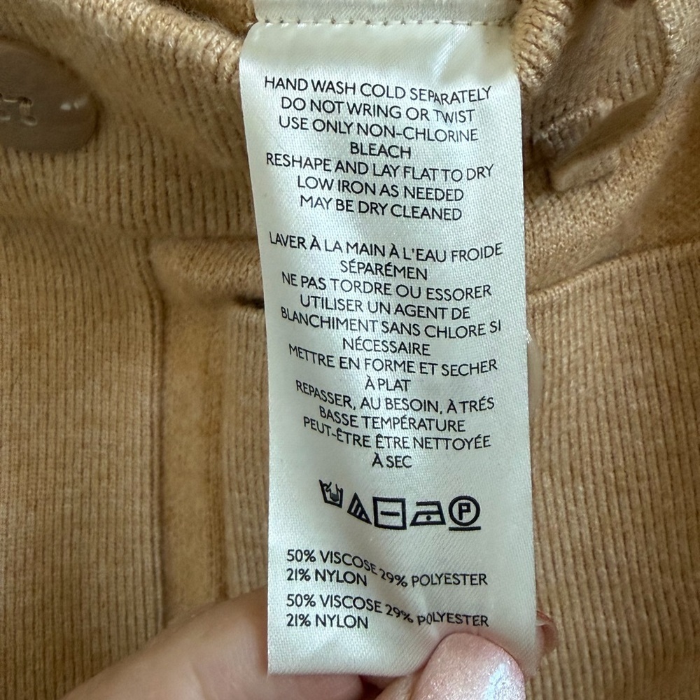 NWT new medium Anthropologie Maeve Colette sweater knit wide leg pants beige - Picture 11 of 16